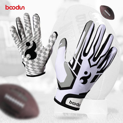 棒球手套BOODUN棒球手套美式足球粘球手套飛盤透氣硅膠防滑美式橄欖球手套