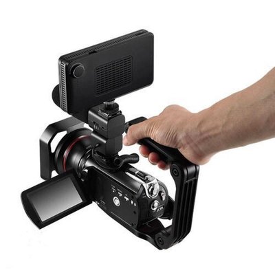 歐達HC-1 手機攝影單反相機防抖手持支架可折疊穩定器支持補光燈