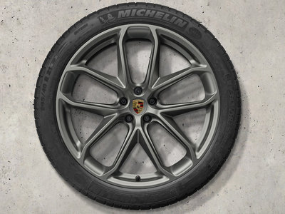 ✽顯閣商行✽德國原廠Porsche Macan GT Design 21吋 輪圈 鍛造鋁圈含胎組 鉑金 G3 GTS