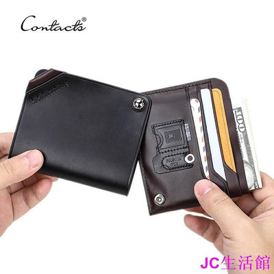 【精選好物】CONTACT'S信用卡錢包真皮卡包, 男士超薄錢包, 帶零錢包錢包優質卡夾