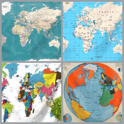 清新世界地圖系列掛布 背景布 掛毯 桌布 家居 裝飾 map~滿200元發貨