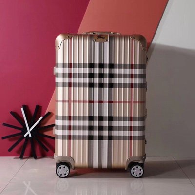 【二手】RlMOWA X BURBERRY巴寶莉聯名款 新款時尚行李箱 旅行箱53
