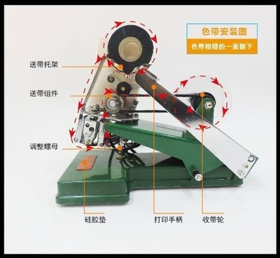 臺灣優質·打碼機 廣林DY-6A直熱式色帶手動打碼機生產日期鋼印機仿噴碼機打碼器發