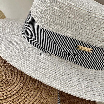 禮帽日系平頂草帽女夏季英倫時尚網紅復古法式禮帽遮陽防曬編織爵士帽太陽帽