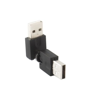 360度旋轉USB2.0公對公轉接頭 USB公轉USB公充電數據頭~新北五金線材專賣店