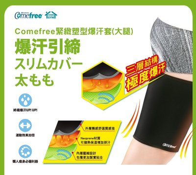 Comefree緊緻塑型爆汗套(大腿)(蓄熱大腿套/一組2入/促進流汗/三層結構/束套)