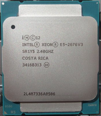 【含稅】Intel Xeon E5-2676v3 2.4G 12核24線 QS正顯散片CPU E5-2680V3另有正式