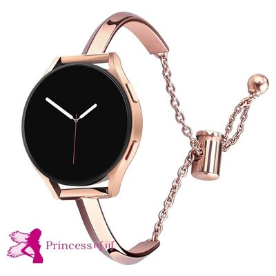 SAMSUNG 金屬鏈錶帶珠寶錶帶適用於三星 Galaxy Watch 4/5-Princess可可