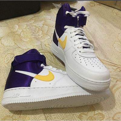 全新 Nike Air Force 1 High NBA Lakers” 【紫金】湖人配色潮鞋
