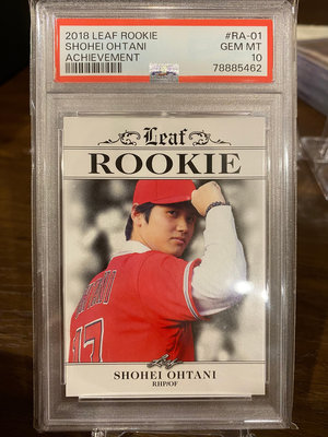 2018 LEAF ROOKIE 大谷翔平rc #RA-01 鑑定卡PSA10