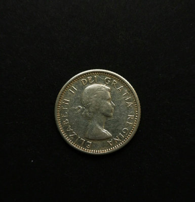 【二手】 加拿大1963年伊二世版10分帆船銀幣123 紀念幣 硬幣 錢幣【經典錢幣】