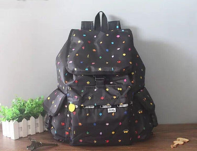 現貨直出 現貨 Lesportsac MR. MEN LITTLE MISS 雙肩降落傘防水布後背包 7839 奇妙家族 奇先生妙小姐 限時回饋 明星大牌同款