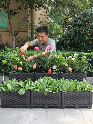 陽台種菜神器種植箱養花栽種菜家庭塑料花盆樓頂菜園種蔬菜專用箱