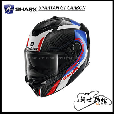 ⚠YB騎士補給⚠ SHARK SPARTAN GT CARBON TRACKER 藍紅 全罩 碳纖維 鯊魚 安全帽