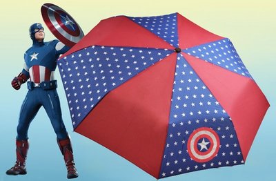 【童樂會】漫威 復仇者聯盟 英雄聯盟 迪士尼 美國隊長 卡通雨傘 三折傘 折疊傘 兒童 可愛 創意雨傘