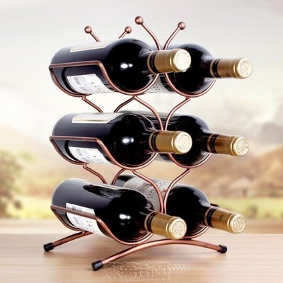 下殺 紅酒架收納架創意歐式紅酒架擺件現代簡約簡易葡萄酒瓶架子酒櫃裝飾品擺件