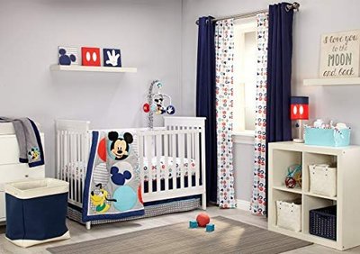 預購 美國嬰幼兒 Disney Baby Mickey Mouse 嬰兒床 可愛迪士尼米奇組合床包 床單 彌月禮