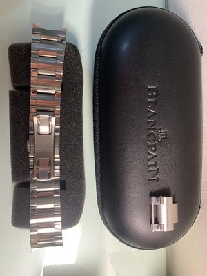 Blancpain fifty fathoms寶鉑50噚二手原廠不銹鋼錶帶(X71)含錶帶盒