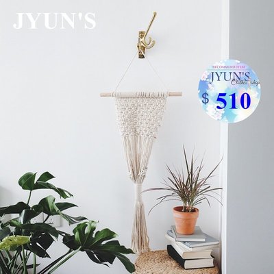 JYUN'S 新品|ins風北歐風掛毯牆飾壁掛花器純手工編織軟裝掛飾 1款 預購