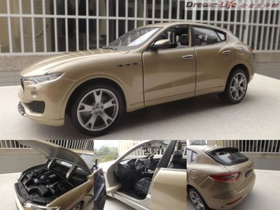 【Bburago 精品】1/24 Maserati Levante 瑪莎拉蒂 休旅車~全新品香檳金~特惠價~!!