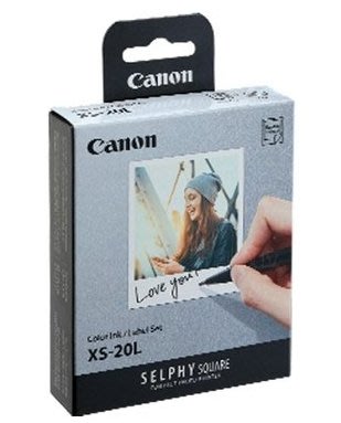 canon XS-20L (方形相片貼紙）相紙 20張 含墨盒 for SELPHY SQUARE QX10