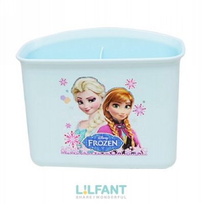 ♡fens house♡韓國進口 冰雪奇緣 Frozen 公主 兩格 吸盤式 牙刷 牙膏 置物架 置物盒