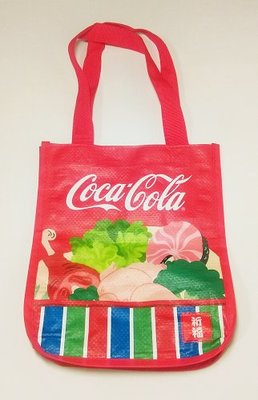 可口可樂購物袋/Coca-Cola購物袋/編織袋/祈福購物袋/手提袋/環保袋/飲料袋/防水袋/收納袋/媽媽包/輕便提袋