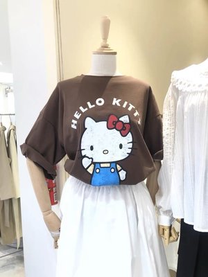 東大門3色🍃可愛kitty貓印花棉質T恤