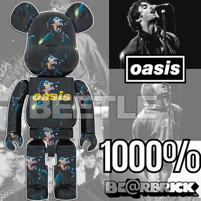 BEETLE BE@RBRICK OASIS 綠洲合唱團 LIAM GALLAGHER 庫柏力克熊 1000%