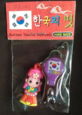 手工韓國傳統服飾娃娃 紫色指甲剪 指甲刀