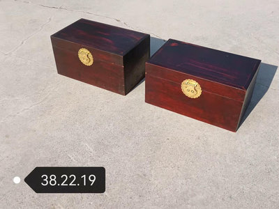【二手】收納箱首飾盒實木箱子二個28704【李掌櫃】