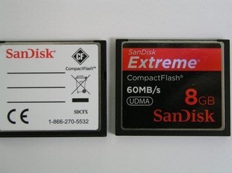 SanDisk Extreme CompactFlash 8G/ CF 8GB記憶卡~60MB/sec