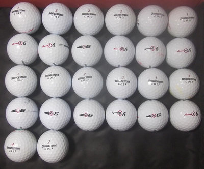 📣威全高爾夫📣~🔥🔥特選8~9成新( Bridgestone E6)全部E6三層球(26顆)(部分球無紀號logo)