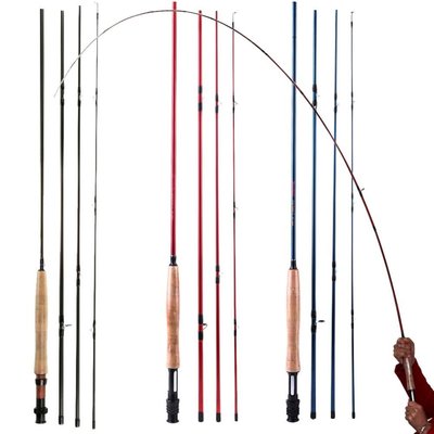 現貨熱銷-Sougayilang漁具 飛蠅竿 高性能4節快動作IM8碳纖維飛魚竿，用於淡水釣魚飛蠅釣