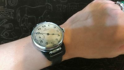 第一代懷錶型手錶 第一次世界大戰OMEGA亞米茄軍用錶 罕見稀有 不要猶豫 物以稀為貴 一年漲一次