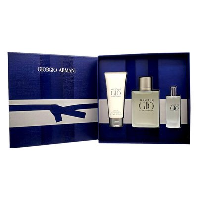 GIORGIO ARMANI 寄情水男性淡香水禮盒10084（淡香水100ml+淡香水15ml+沐浴露75ml）市價6800元，平輸，請先詢問貨量