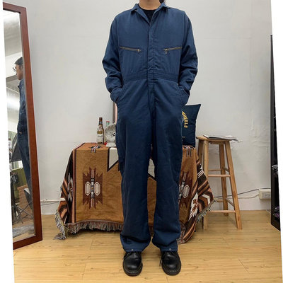 BIG BEN 深藍 連身工作服 工作褲 二手 古著 內裡鋪棉 美國製 MADE IN USA