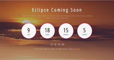 Eclipse Coming Soon 響應式網頁模板、HTML5+CSS3、網頁設計  #03098