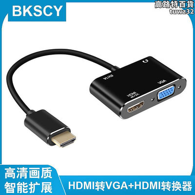 hdmi轉hdmi vga雙屏適用機頂盒顯卡筆記本電腦HDMI接口連顯示器