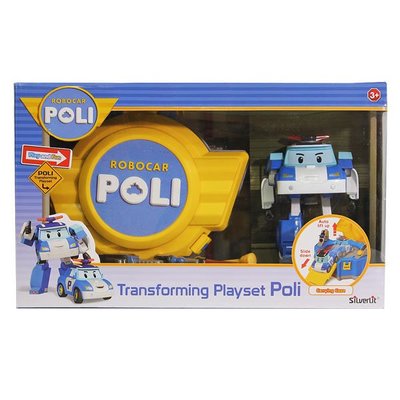 玳玳的玩具店 ROBOCAR POLI 波力 救援小英雄 可愛造型 LED變形波力手提基地 83072