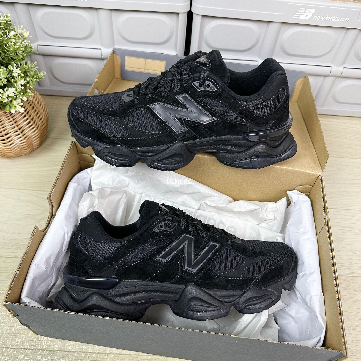 現貨iShoes正品New Balance 9060 情侶鞋黑魂休閒復古日系老爹鞋