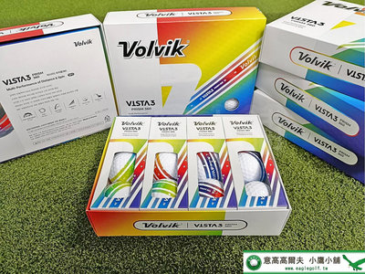 [小鷹小舖] Volvik Golf VISTA3 PRISM 360 高爾夫球 韓國原廠製造 彩色360度推桿瞄準線 爆發性飛行距離 '23 NEW