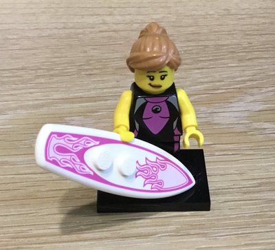 二手樂高, LEGO 8804 第四代 人偶包 5號 衝浪女孩 衝浪板