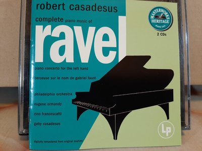 Robert&Gaby Casadesus,Ravel,Debussy,Faure,卡薩都許演繹拉威爾全鋼琴曲及夫妻聯袂演繹德布西，佛瑞，薩提雙鋼琴，四手聯彈等