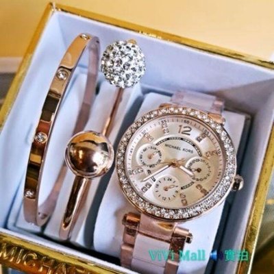 『Marc Jacobs旗艦店』Michael Kors⌚正品實拍美國代購｜MK6110｜MK三件式手錶手環限量套裝組