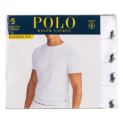 【潮人衣櫃】好市多Polo  男短袖圓領內衣五件組 /白色/可拆賣