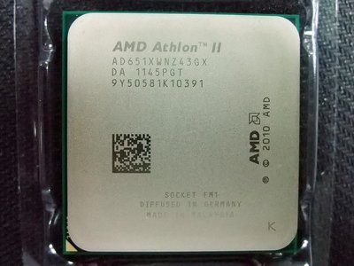 【含稅】AMD Athlon II X4 651K 3.0G 4M B0 AD651KWNZ43GX 100W 四核四線