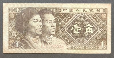 人民幣 1980年四版 1角紙鈔 75成新(十二)
