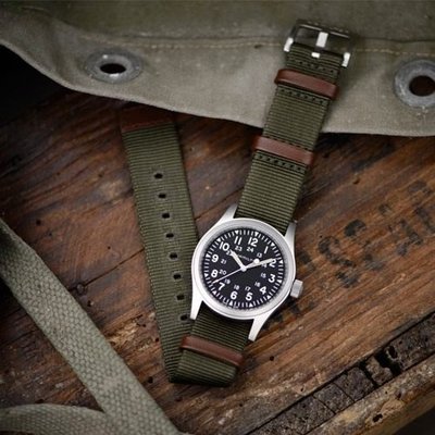 Hamilton漢米爾頓卡其野戰系列軍事腕錶 H69439931 綠
