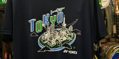總統網羽球(自取可刷國旅卡)YONEX TOKYO 紀念 短袖 圓領 抑制靜電 排汗衫 T恤 黑 深藍 可選